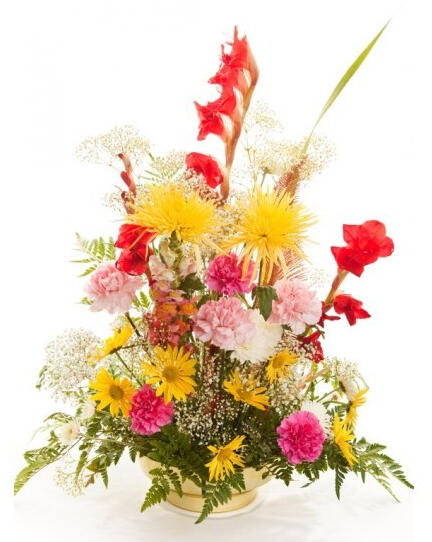 Harmony - $45. Basket of assorted seasonal flowers.